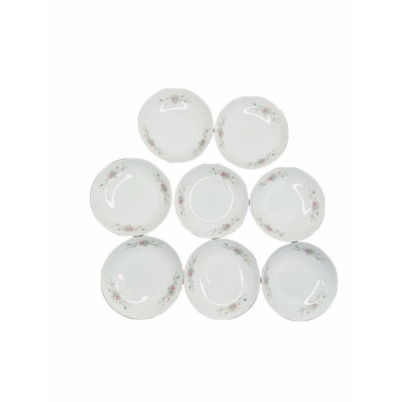 Florenteen Fine China Other - Florenteen Fine China Japan Fantasia 8 Piece Dessert Dish Set  White With Floral